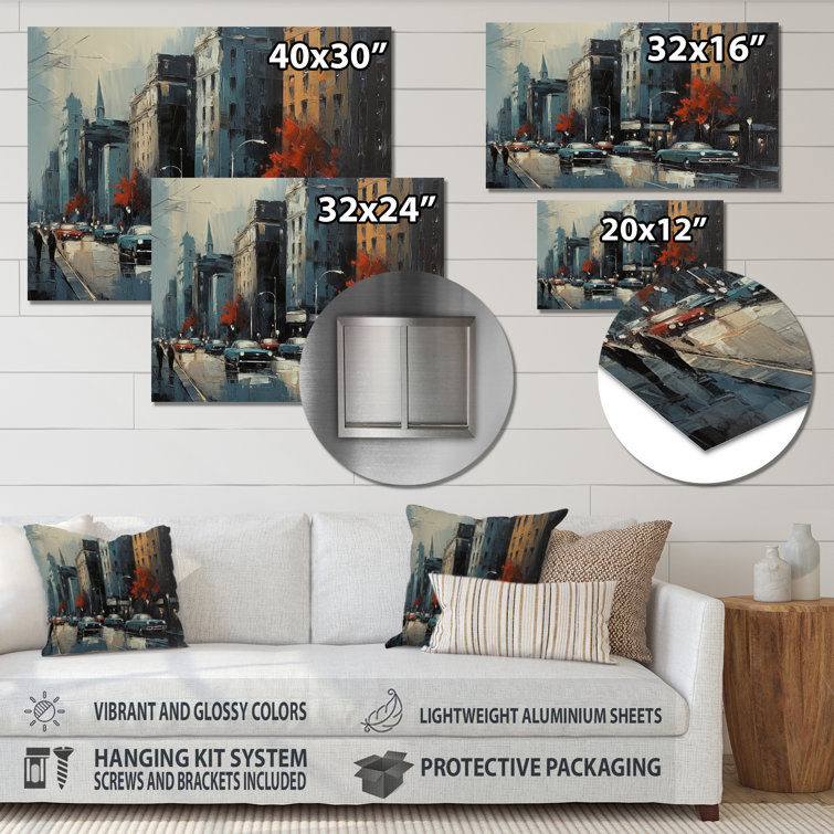 Red Barrel Studio® Orange And Grey Metropolitan Marvels City